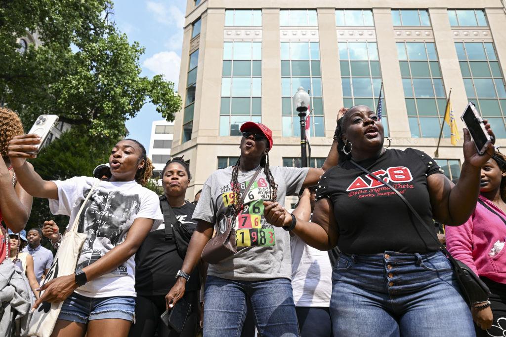 Juneteenth celebration in Black Lives Matter Plaza, Washington D.C.