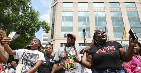 Juneteenth celebration in Black Lives Matter Plaza, Washington D.C.