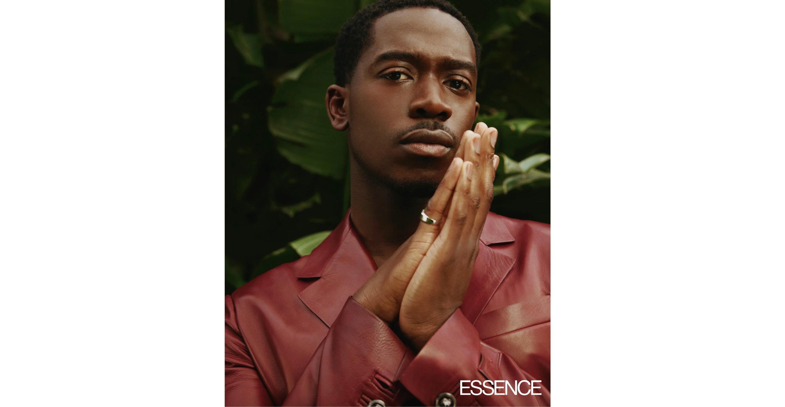 damson idris poses for essence