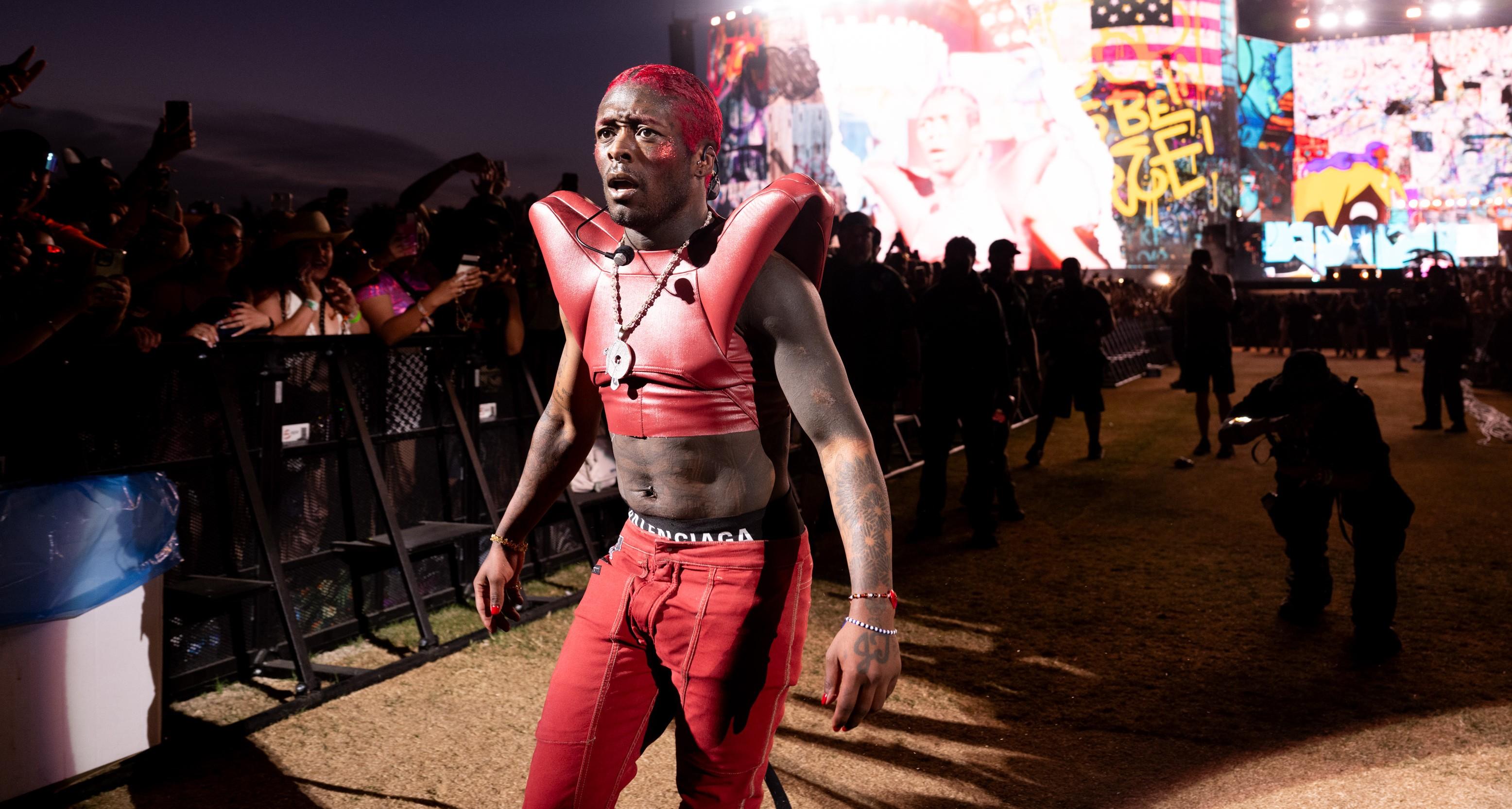 rapper lil uzi vert performs onstage during weekend  of coachella valley music