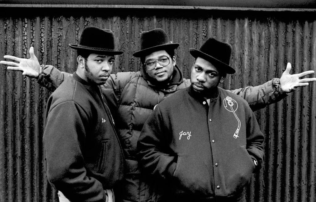 (L-R) American rapper, producer, DJ and television personality Joseph "Run" Simmons, rapper Darryl "DMC" McDaniels and musician and DJ Jason "Jam Master Jay" Mizell (1965 - 2002), of the American hip hop group Run-D.M.C, pose for a portrait in New York.