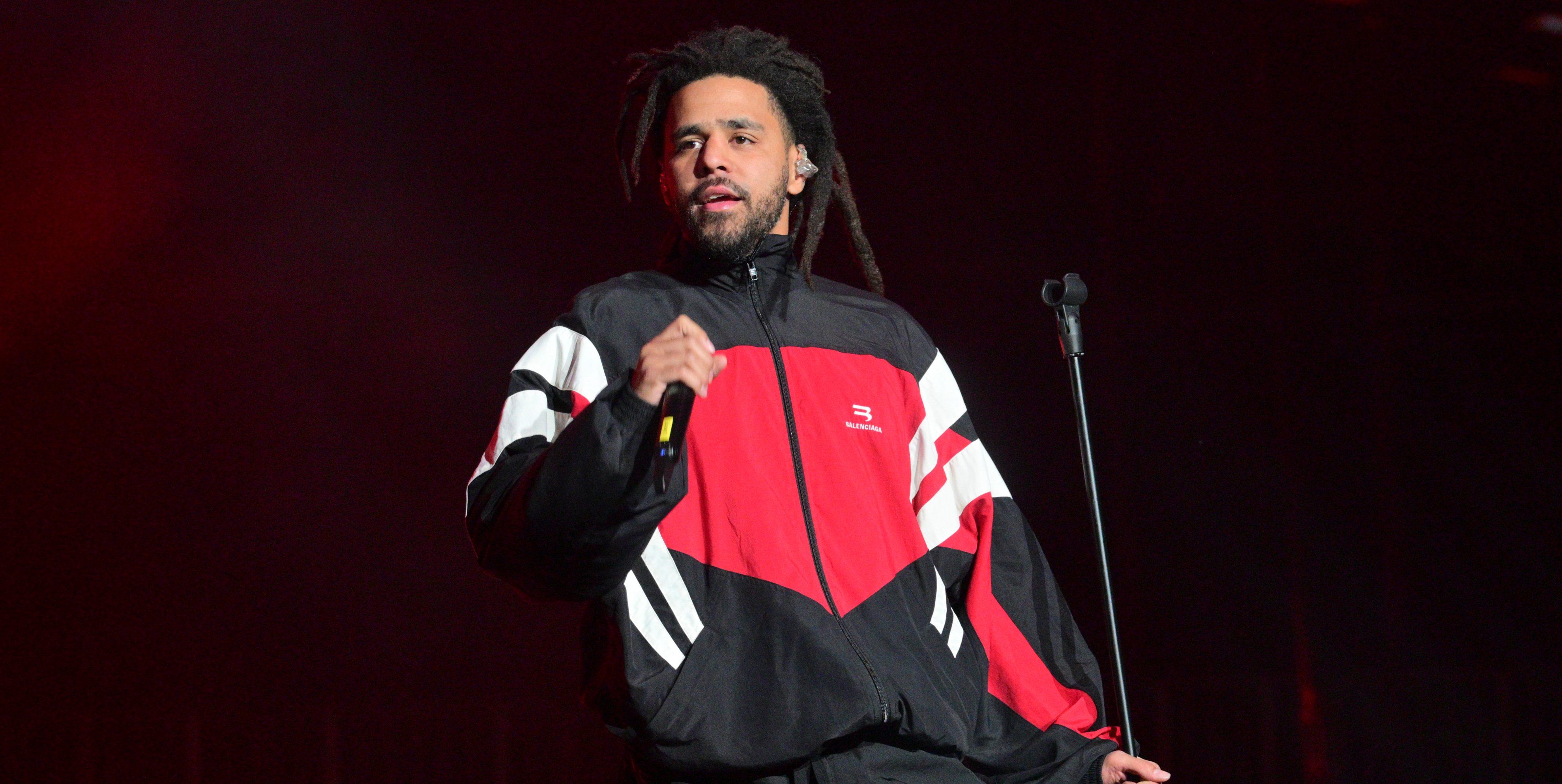 j cole performs onstage during lil baby friends birthday celebration