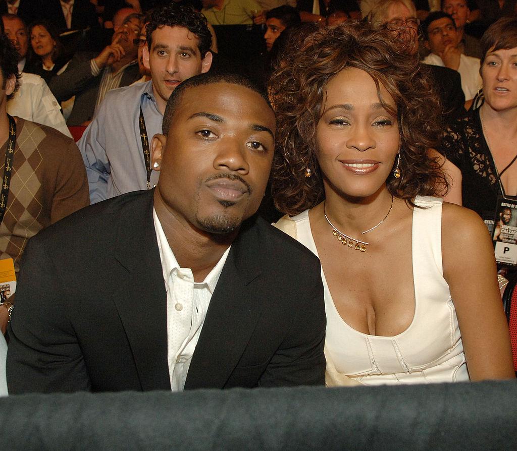 Ray-J and Whitney Houston attends the Hopkins vs. Calzaghe "Battle of The Planet" in The PH Ring 