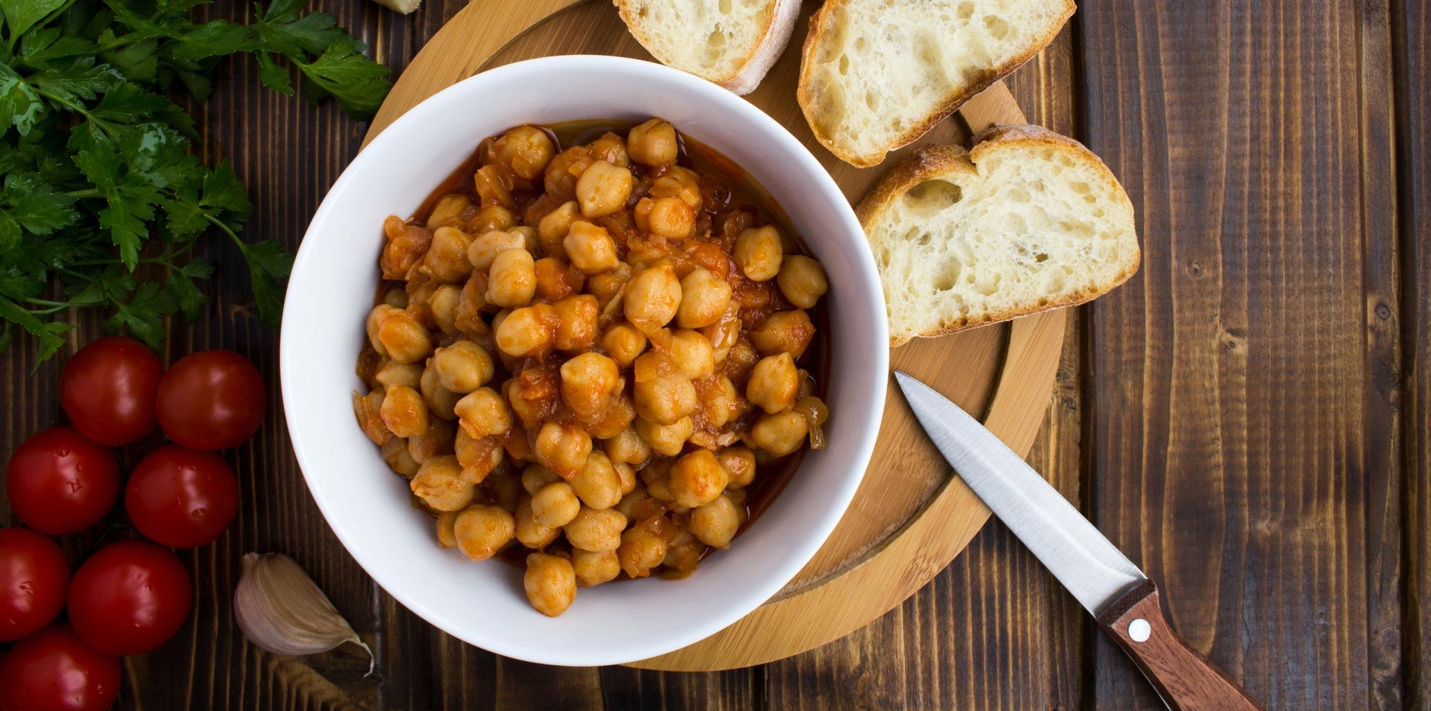 chickpeas in the tomato sauce