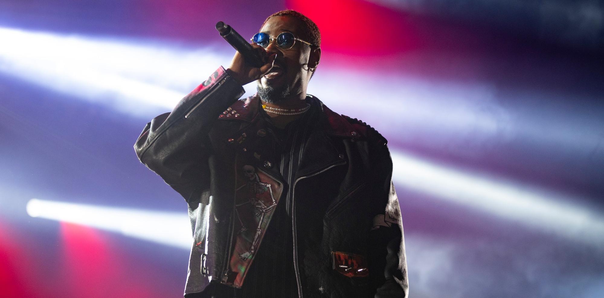 danny brown performs on stage at splendour in the grass