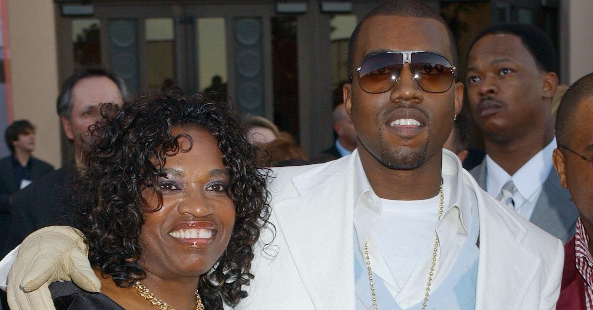 kanye west and mother during nd annual american music awards