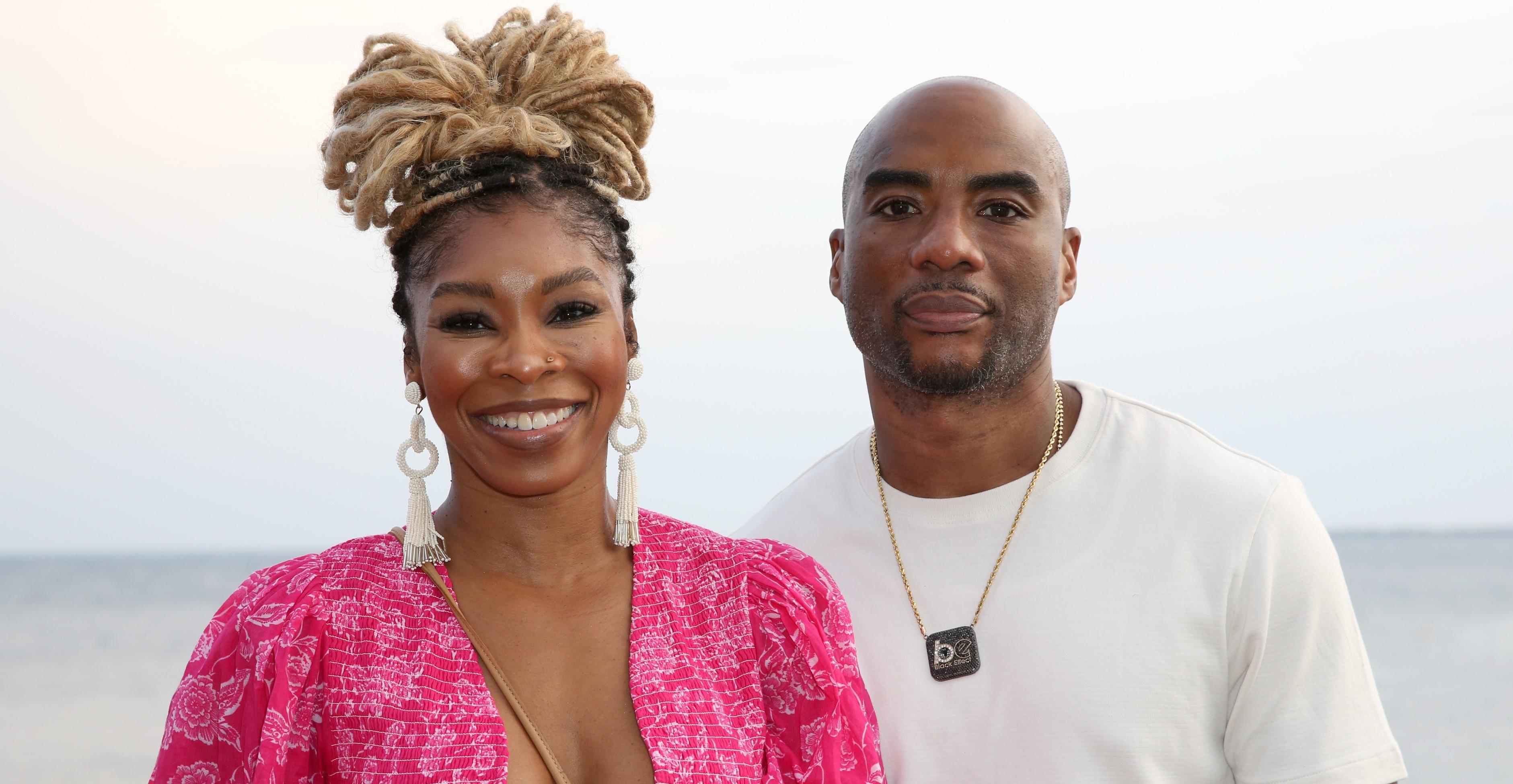 Jessica Gadsden and Charlamagne tha God attend as Lizzo performs during a VIP dinner party hosted by iHeartMedia