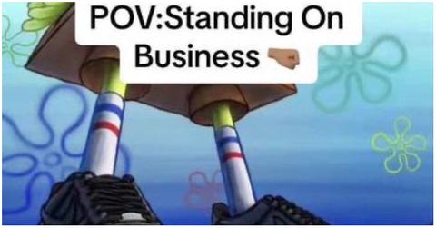 standing on business meme