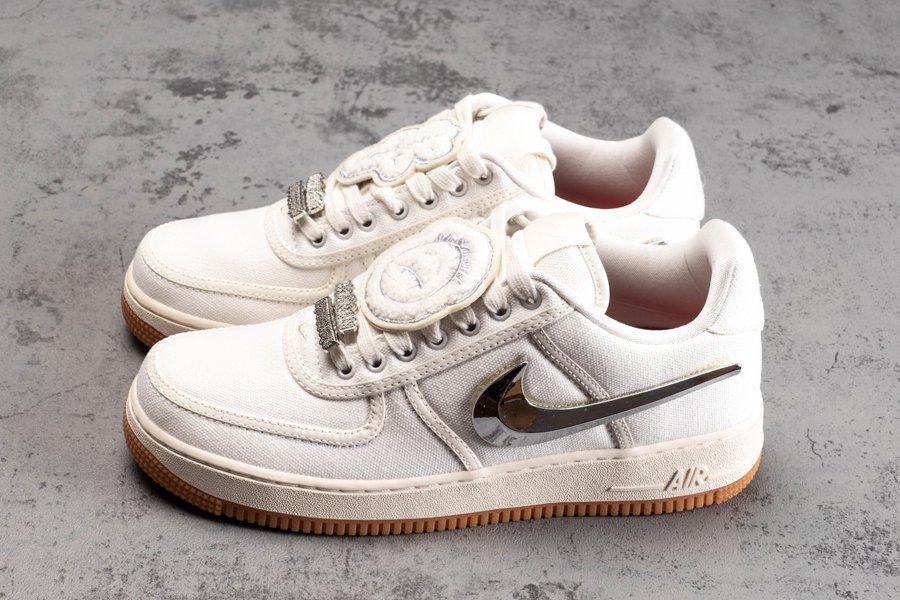 Travis Scott Unveils Nike Air Force 1 Sail Sneakers