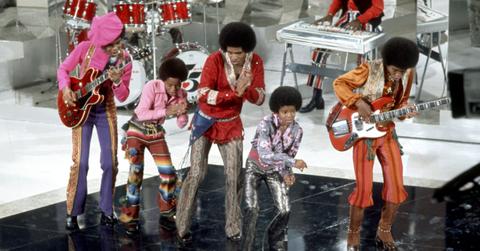 R&B quintet "Jackson 5" perform on a TV show in circa 1971. (L-R) Tito Jackson, Marlon Jackson, Jackie Jackson, Michael Jackson, Jermaine Jackson.