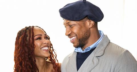 Meagan Good and Jonathan Majors attend the AAFCA Special Achievement Honorees Luncheon
