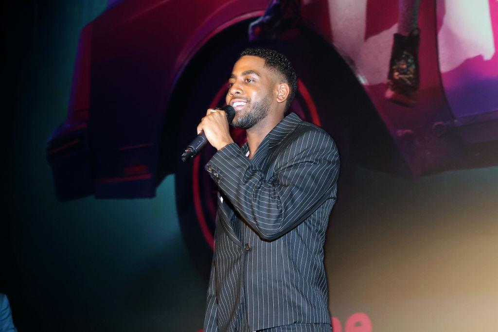  Jharrel Jerome speaks onstage during Prime Video's "I'm A Virgo" Premiere Screening and After Party at Harmony Gold