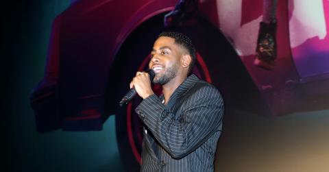 Jharrel Jerome speaks onstage during Prime Video's "I'm A Virgo" Premiere Screening and After Party at Harmony Gold
