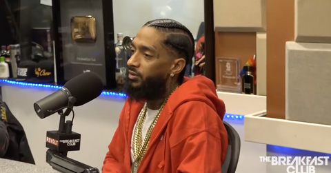 Nipsey Hussle speaks on an episode of 'The Breakfast Club.'