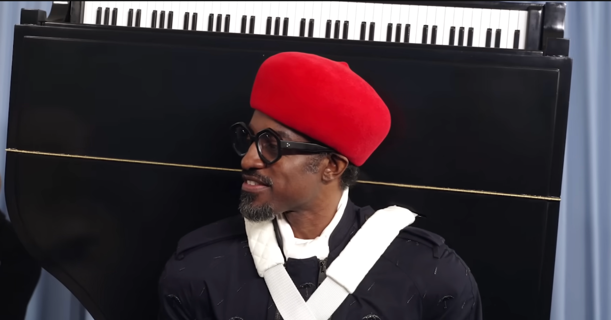 andre on red carpet interview at met gala