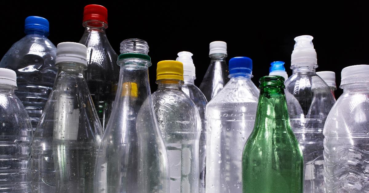 an array of different types of bottles on display