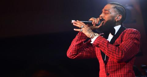 Nipsey Hussle performs onstage at the Warner Music Pre-Grammy Party at the NoMad Hotel on February 7, 2019 in Los Angeles, California.