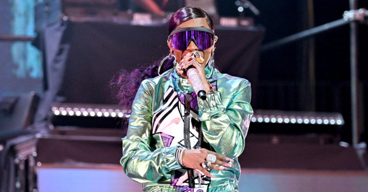 Missy Elliott performs onstage during the Strength of a Woman's MJB “Celebrating Hip Hop 50” Concert  at State Farm Arena on May 12, 2023 in Atlanta, Georgia.