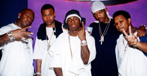 Rappers Birdman (Bryan Christopher Williams), Juvenile (Terius Gray), Lil Wayne (Dwayne Michael Carter, Jr.), B.G. (Christopher Noel Dorsey) and Mannie Fresh (Byron Otto Thomas) of Cash Money Millionaires