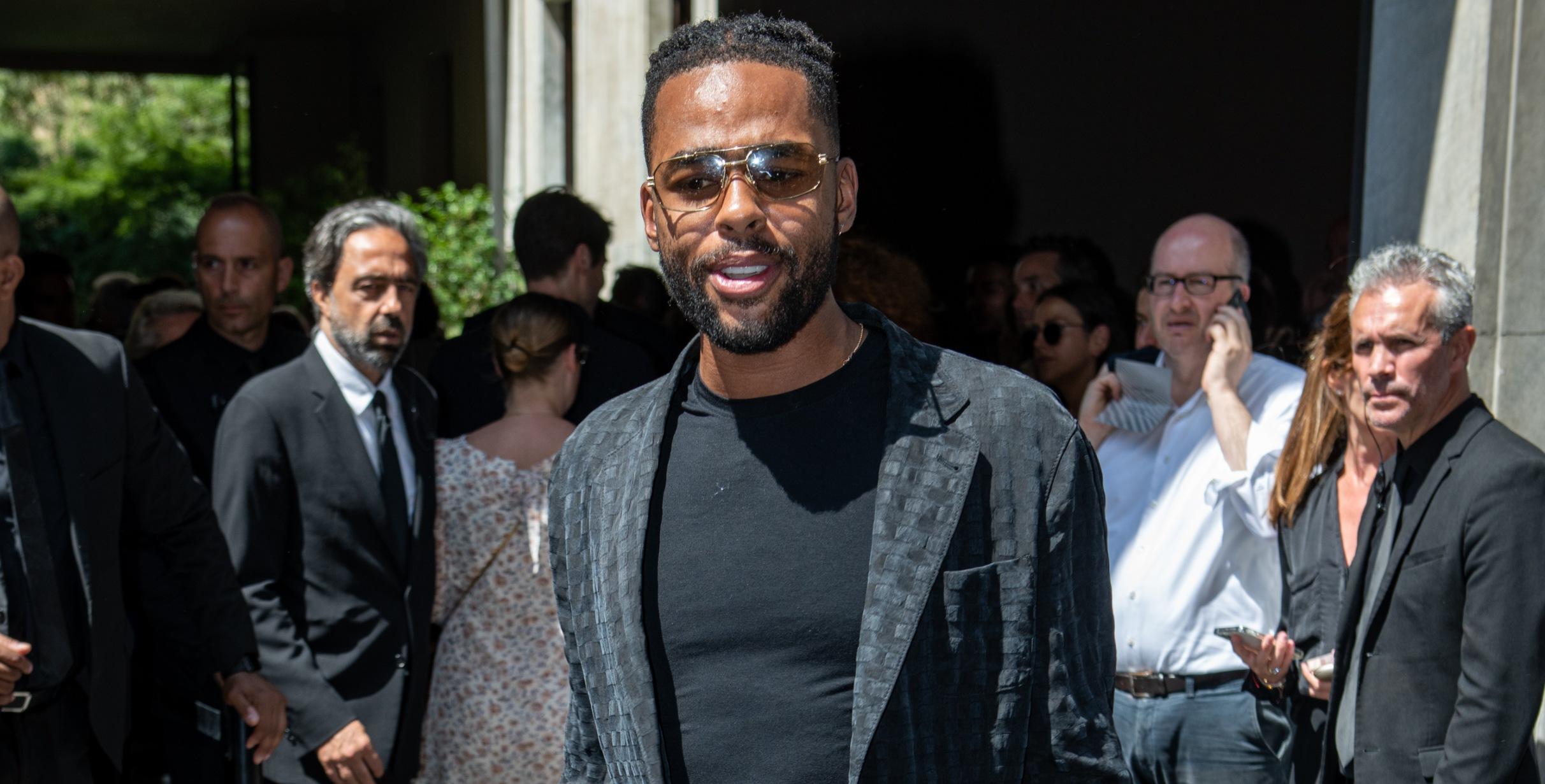 dangelo russell guest at the giorgio armani fashion show