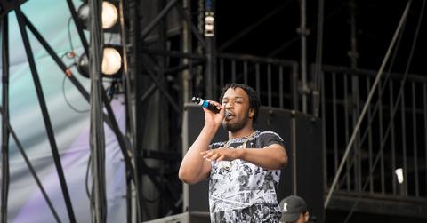 Avelino performs onstage as a special guest with WSTRN during Day 2 of Wireless Festival