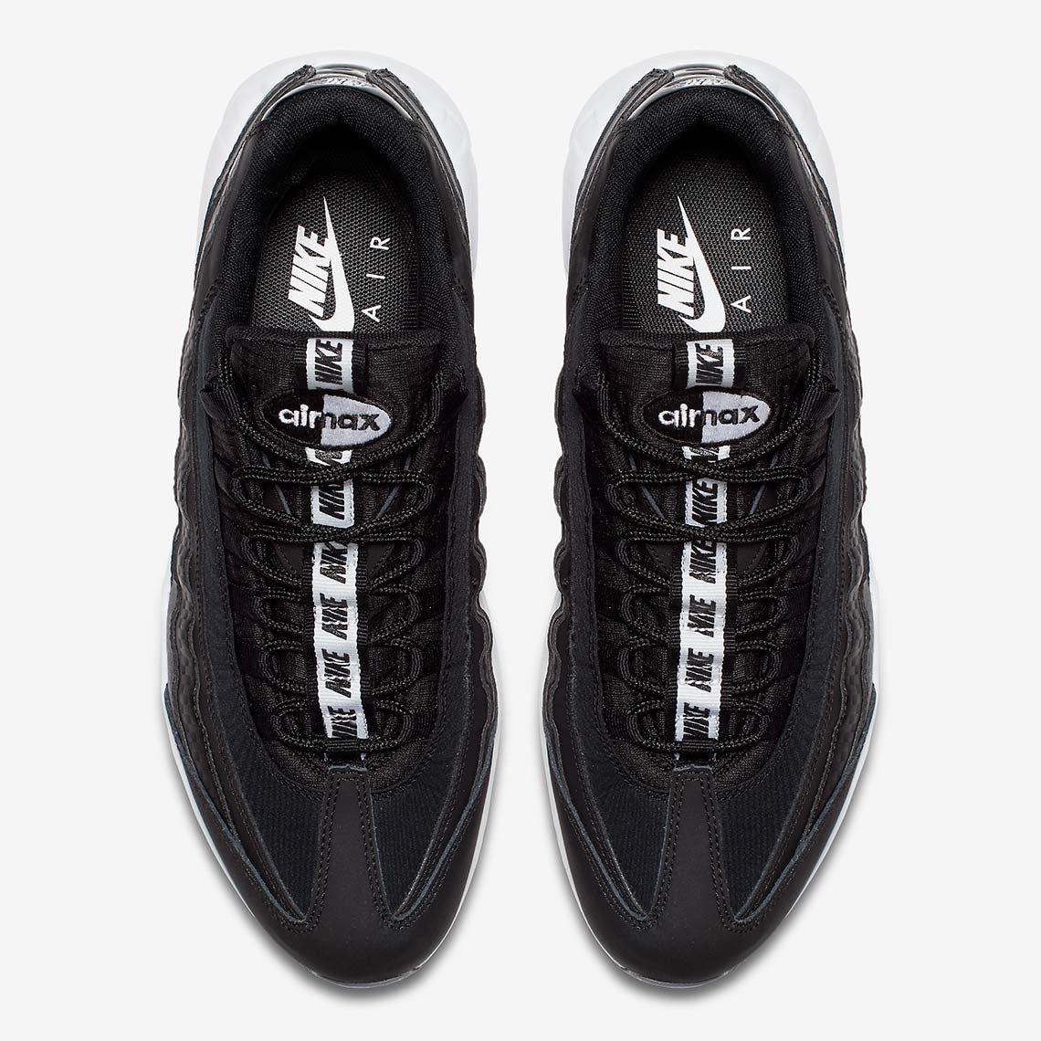 Air max 95 2024 black pull tab