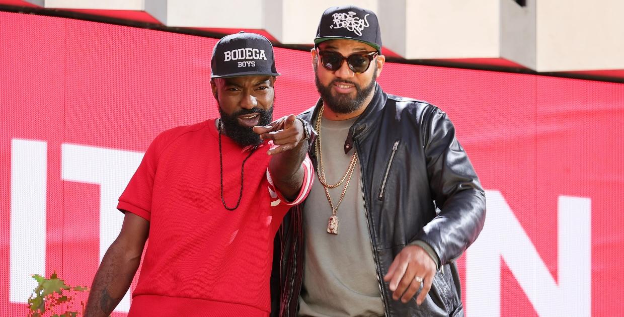 desus nice and the kid mero speak onstage during global citizen live