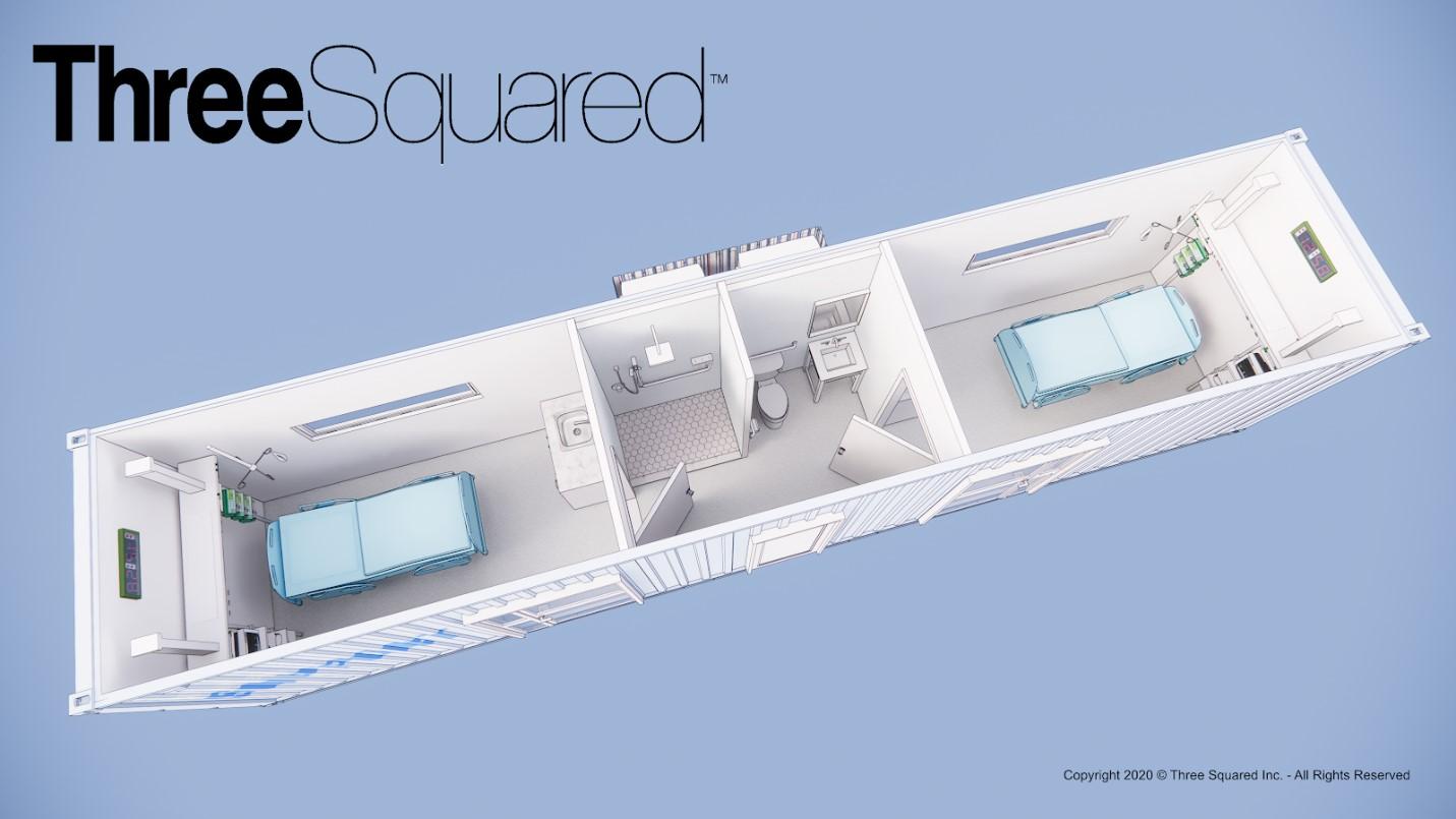 Three Squared is aiding the Hospital Room Shortages