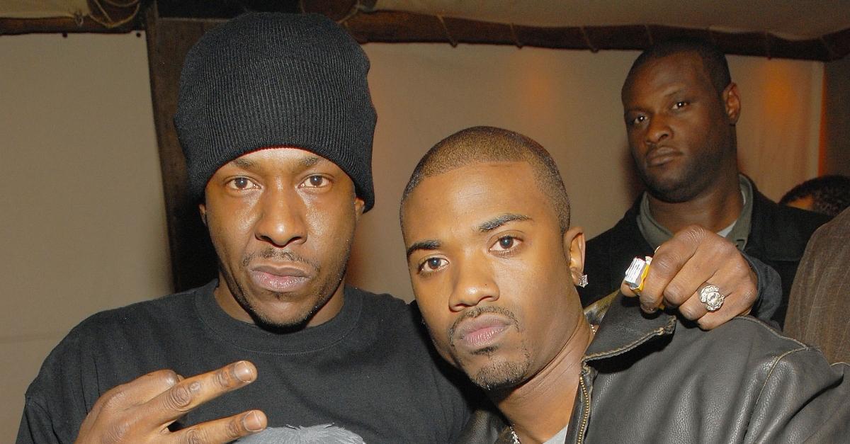  Recording artists Bobby Brown (L) and Ray J attend Mashonda's Surprise Birthday Party at Cain on January 9, 2006 in New York City. 