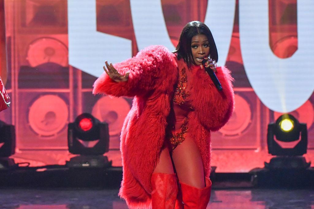  Remy Ma perform onstage during the 2022 BET Hip Hop Awards at Cobb Energy Performing Arts Center.