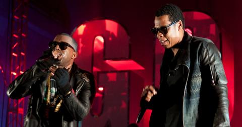 Kanye West and Jay-Z perform during VEVO Presents: G.O.O.D. Music at VEVO Power Station on March 19, 2011 in Austin, Texas.