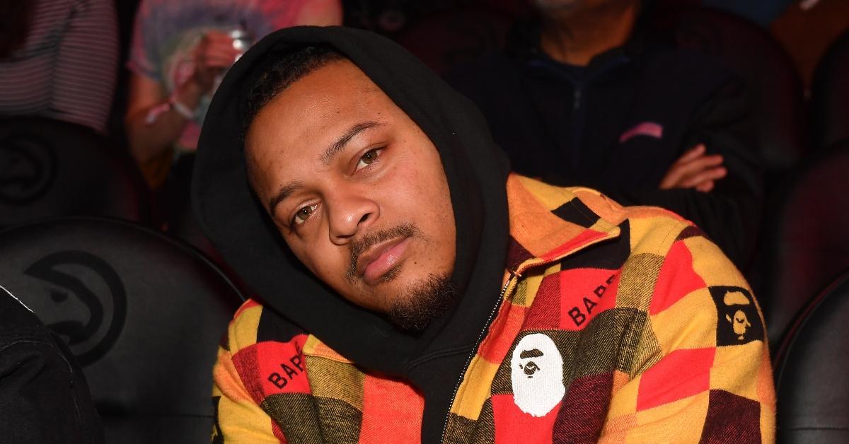 Rapper Shad Moss attends the game between the Boston Celtics and the Atlanta Hawks at State Farm Arena