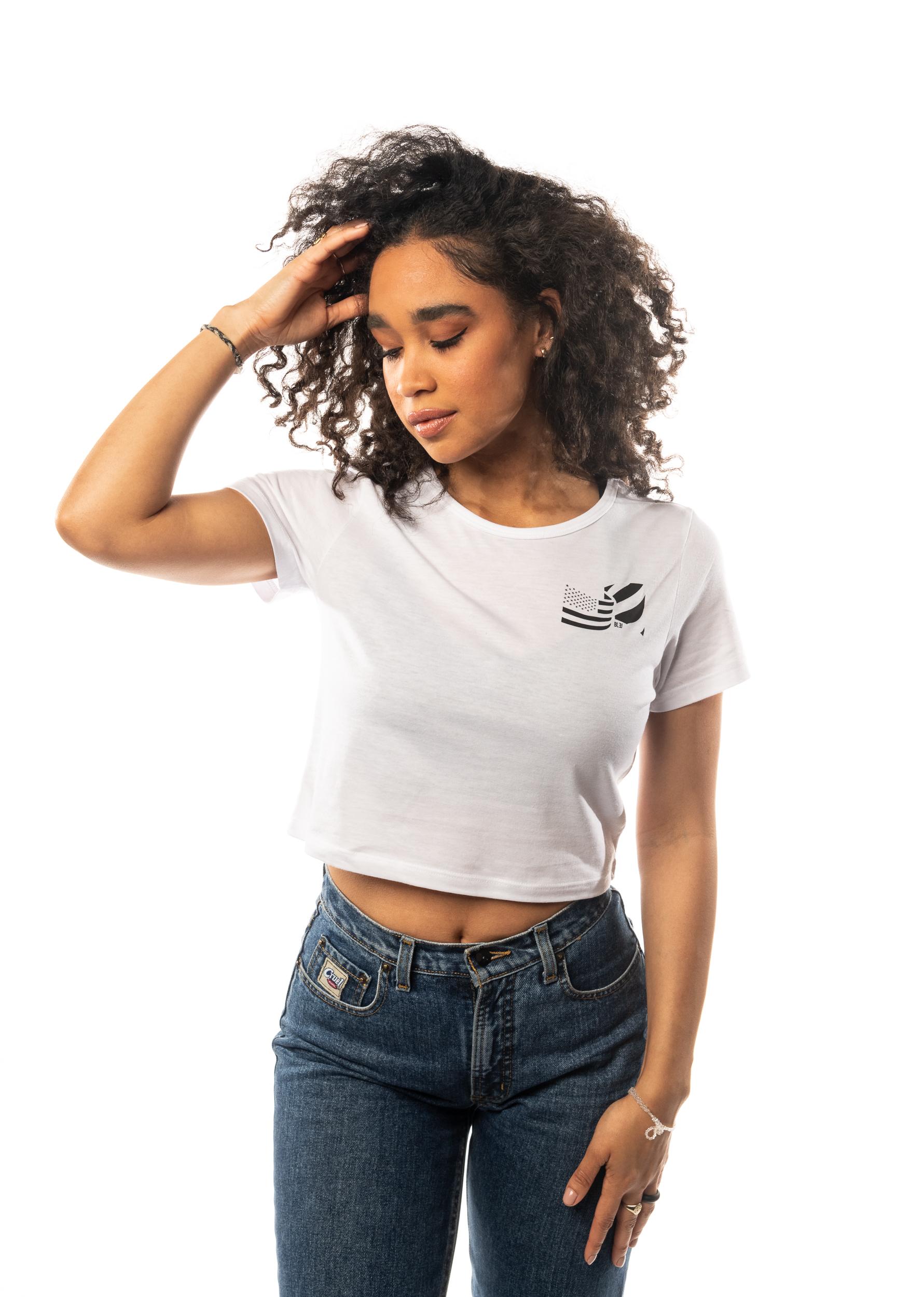 wp content/uploads///Classic Crop Tee White