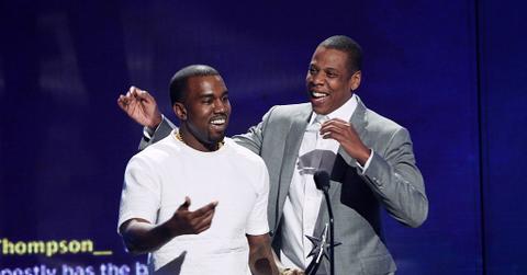 Kanye West and Jay-Z attend the 2012 BET Awards at The Shrine Auditorium