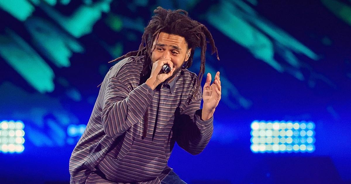 J. Cole performs onstage during the 2023 iHeartRadio Music Festival