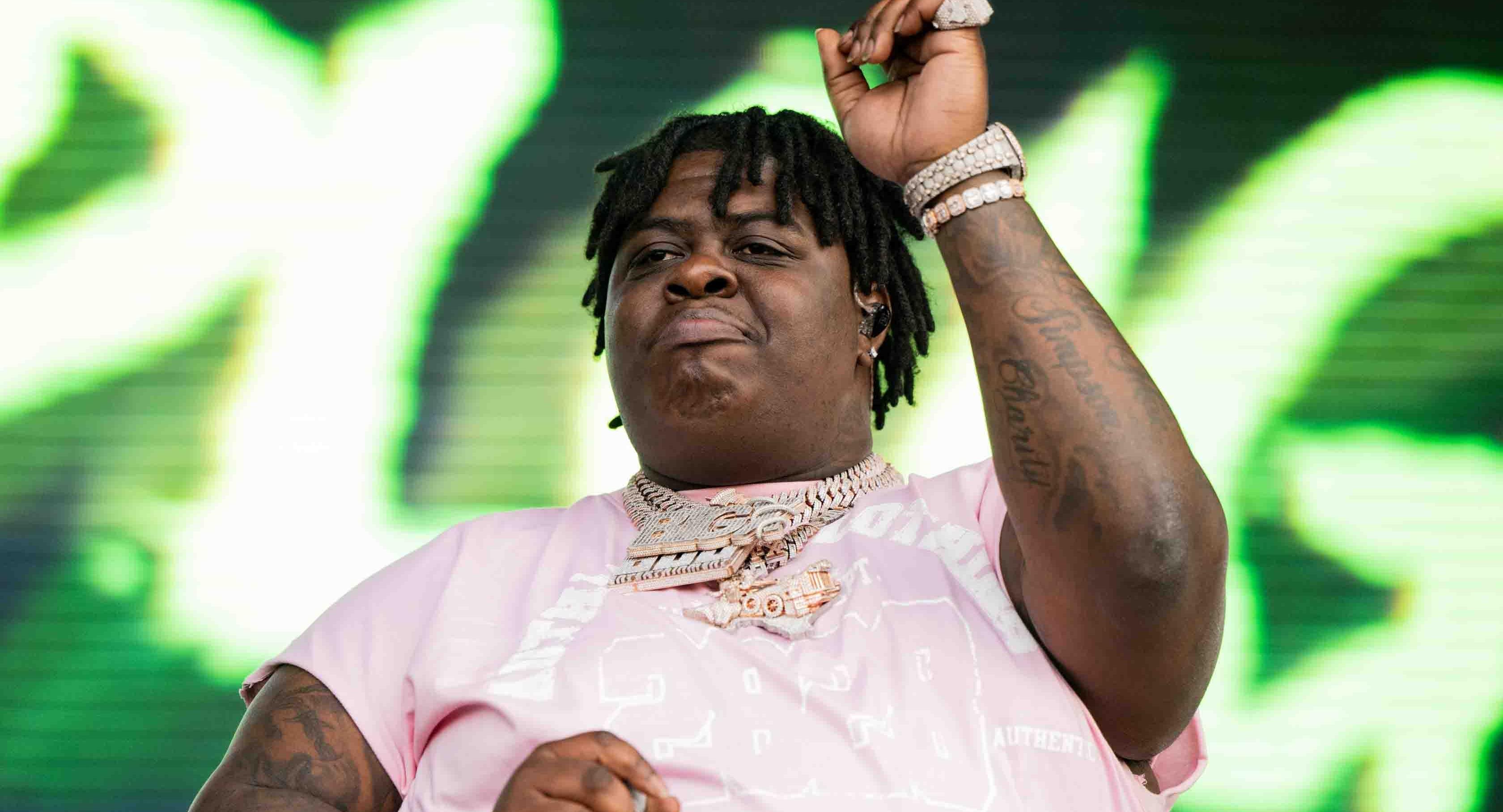 rapper bigxthaplug performs onstage during day  of rolling loud