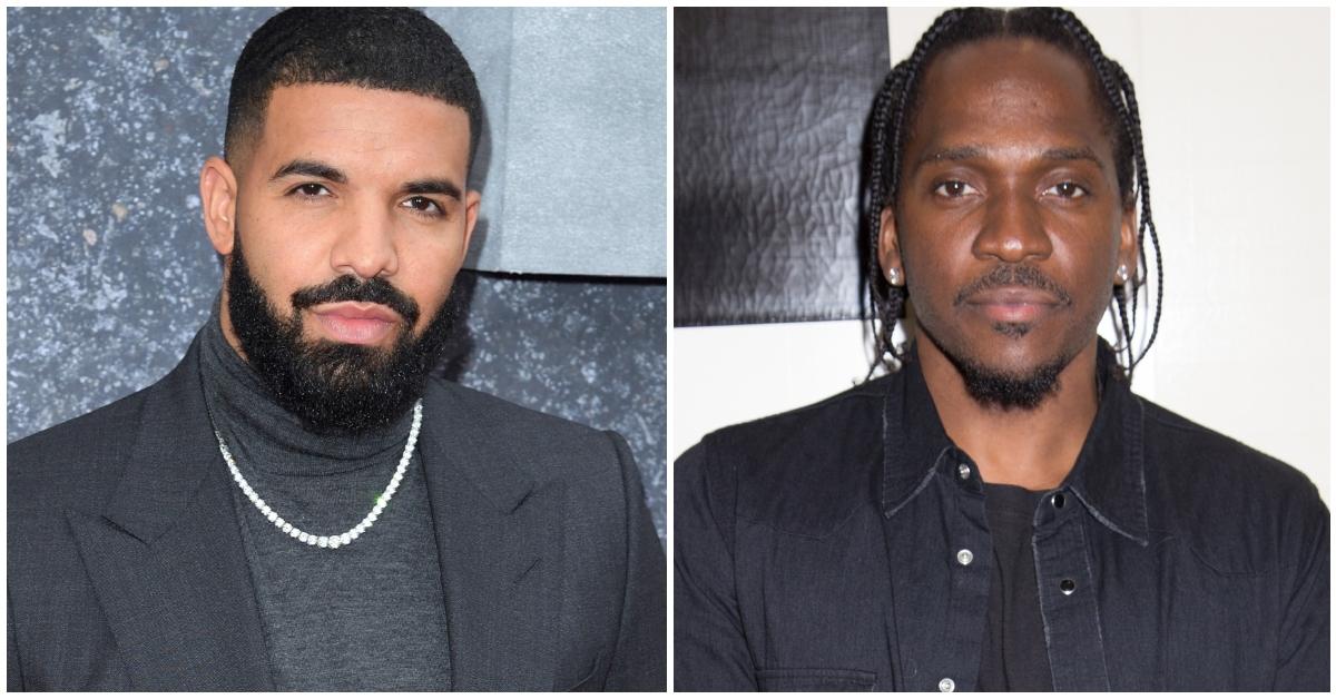 Drake and Pusha T on red carpet