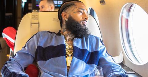 Nipsey Hussle on a private plane