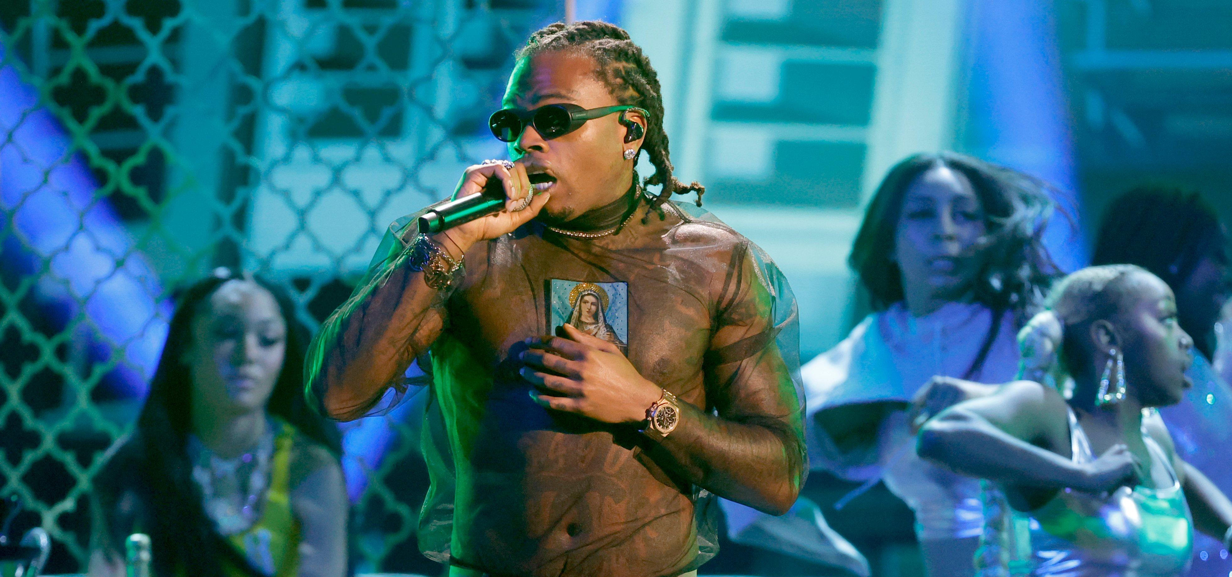 Gunna performs onstage during A GRAMMY Salute to 50 Years of Hip-Hop.