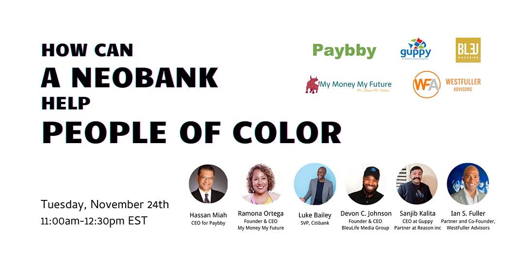 Join Bleu's Founder for a Panel Discussion on Neobanks and Unbanked Households