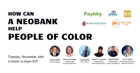 Join Bleu's Founder for a Panel Discussion on Neobanks and Unbanked Households