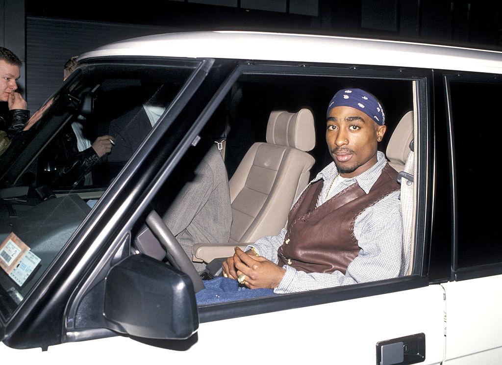 Tupac Shakur during Party For Cowboy Noir Thriller "Red Rock West" at Club USA in New York City, New York