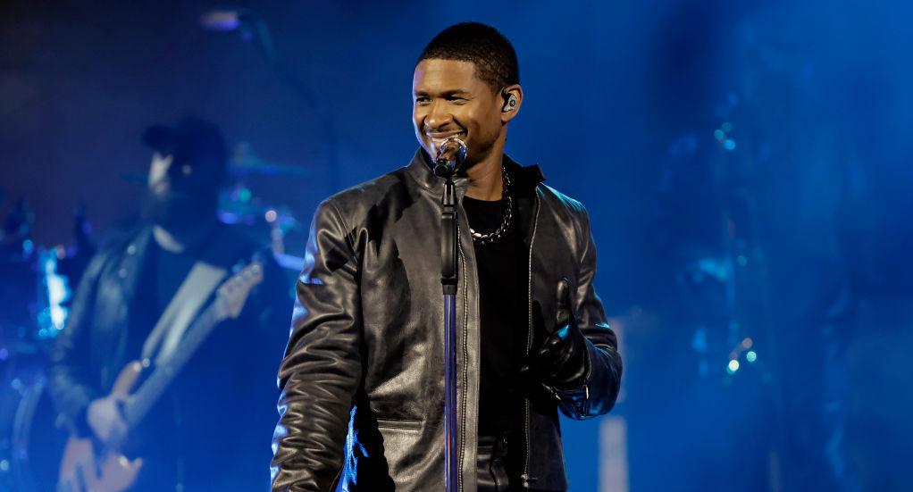 Still shot of Usher performing