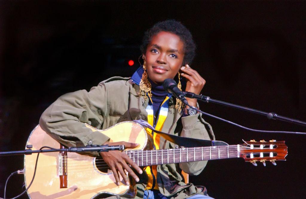 American musician Lauryn Hill performs an acoustic, solo set during the JVC Jazz Festival at Carnegie Hall, New York, New York, June 23, 2002.