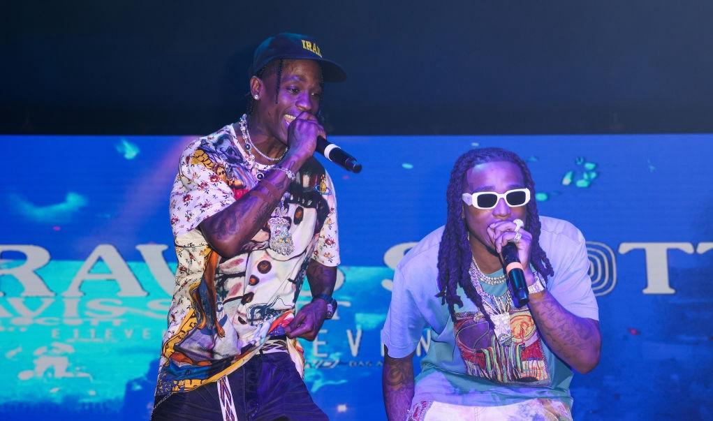 Travis Scott and Quavo perform at E11EVEN Miami during race week. 