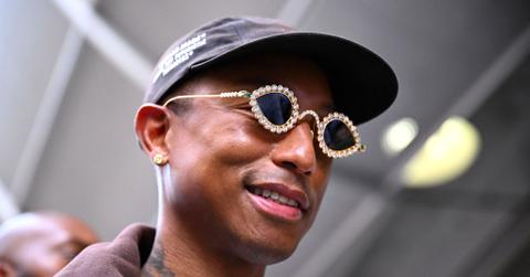 Pharrell Williams looks on in the Paddock prior to the F1 Grand Prix of Miami at the Miami International Autodrome