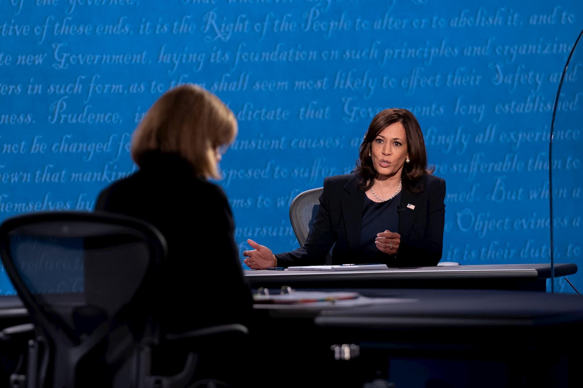 wp content/uploads///Senator Kamala Harris at vice presidential debate October  x Lawrence Jackson