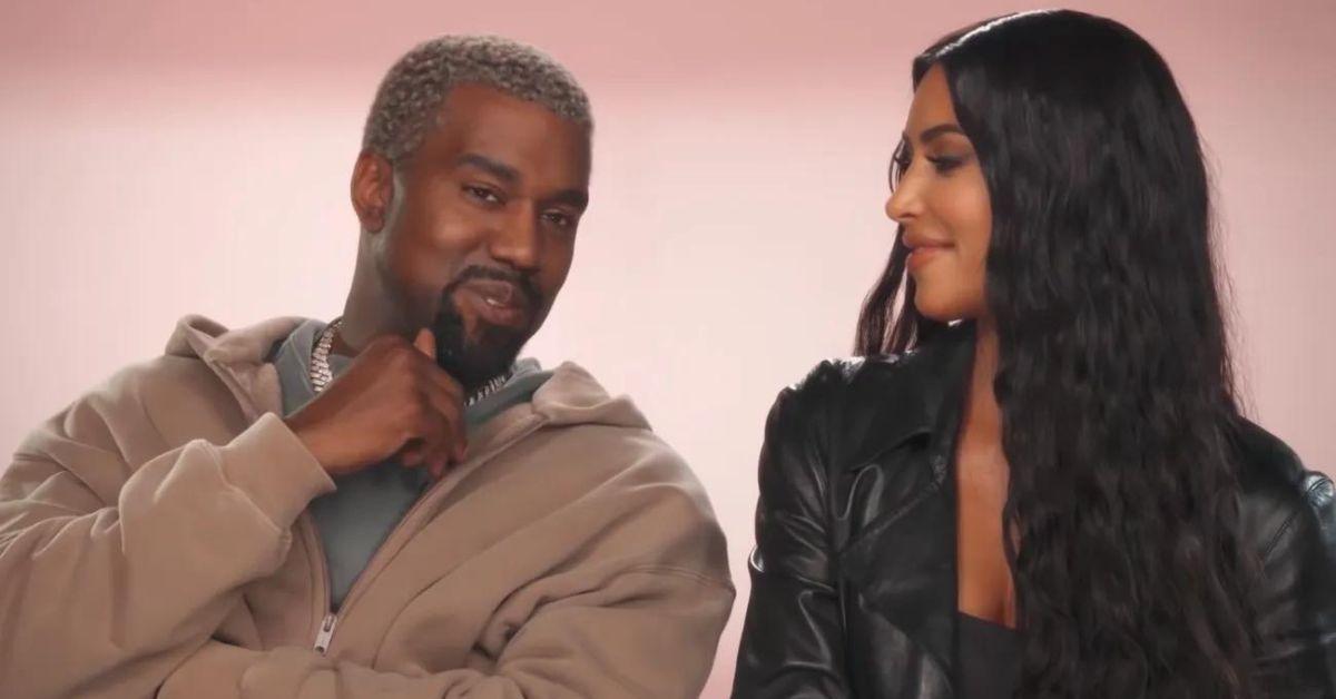 Kanye West posing cheekily next to Kim Kardashian on 'Keeping Up with the Kardashians'