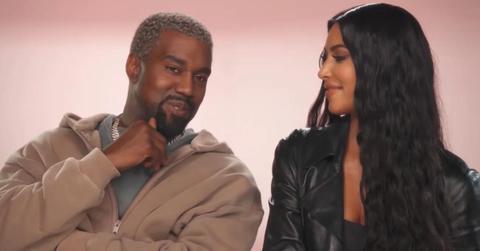 Kanye West posing cheekily next to Kim Kardashian on 'Keeping Up with the Kardashians'