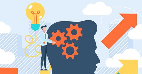 illustration gears in head